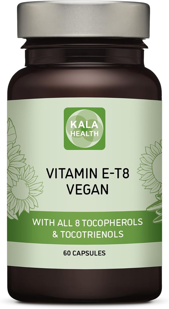 Tüm 8 Tocopherols ve Tocotrienols Vitamin E ile Benzersiz Vegan Formula - PAH'ın, Heavy Metals, Contaminants veya Preservatives - Sertifikalı Sürdürülebilir - Saç, Scars ve Skin (60)
