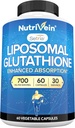 Nutrivein Premium Liposomal Glutathione Supplement 700 mg - 60 Caps - Pure Reduced Glutathione Setria - Master Antioksi - Hücre Koruma, Temizleme, Liver, Beyin, Vitality ve Savunmalar
