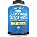 Nutrivein Premium Liposomal Glutathione Supplement 700 mg - 60 Caps - Pure Reduced Glutathione Setria - Master Antioxidant - Cell Protection, Cleansing, Liver, Brain, Vitality, and Defenses