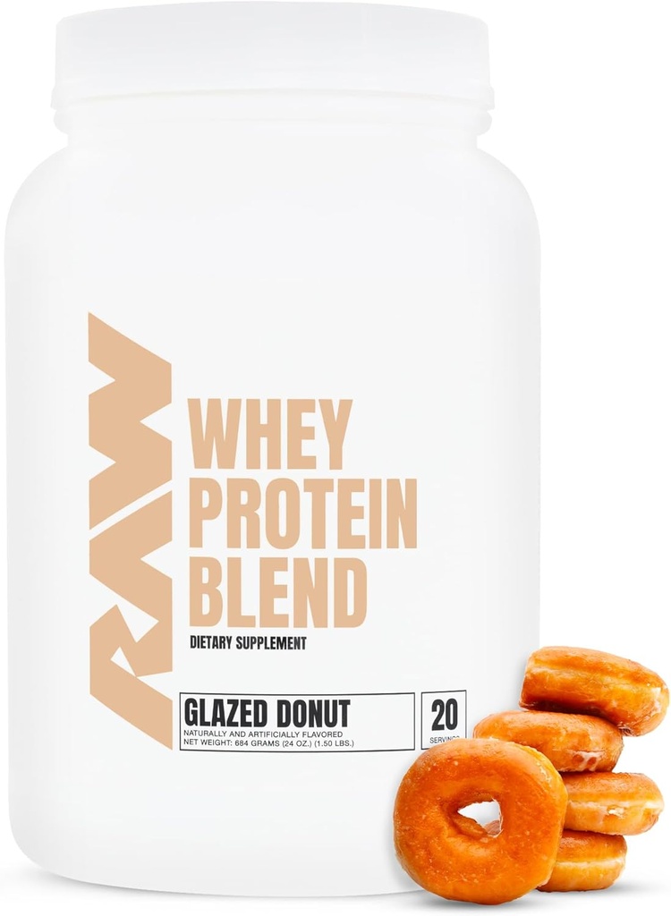 RAW Whey Protein Toz Toplantısı, camlı Donut (20 hizmet) - Kas Büyüme ve Kurtarma için Patlatılmış Protein Isolate - Erkekler ve Kadınlar için Spor Beslenme Tamamı