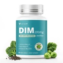 DIM Supplement 200 mg, Hormone Balance for Women & Men, Estrogen Balance, Menopause & PMS Support - Hormonal Acne Care, 7-in-1 Complex with BioPerine®, NAC & Calcium D-Glucarate, Vegan 60 Capsules