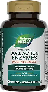 Nature's Way Mega-Zyme, Pancreatic & Systemic Enzymes*, Relieves Occasional Muscle Soreness Overexertion and Egzersiz,* Digestive Support*, 200 Tablet (Pazarlama Mayıs Vary)