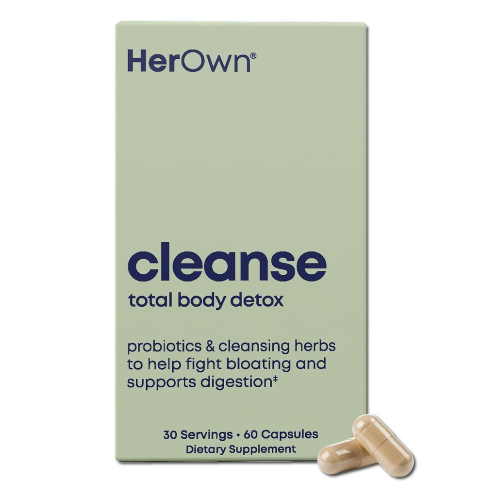 Το δικό της Cleanse, Gentle Detox, υποστηρίζει υγιή κόγχη, Vegan, 60 κάψουλες, 30 υπηρεσίες, Multicolor