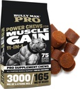 Bully Max 11-in-1 Muscle Power Chews - Yüksek Protein Köpek Tamamı Puppy & Yetişkin Köpekler için Sağlıklı Tedaviler - Tüm Breeds için Premium Kas Builder - 75 Tasty Yumuşak Köpek Chews - Tüm Breeds için Sağlıklı Tedaviler - 75 Tasty Yumuşak Köpek Chews