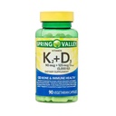 Vitamin D3 K2 5000 IU – 90 Vegetarian Capsules, High Potency D3 with K2 Supplement, Vitamina D3 con K2, Formula for Bone and Immune Support (Pack of 1)