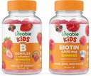 Lifeable B Complex Kids + Biotin Kids, Gummies Sche - Great Tasting, Vitamin Supplement, Gluten Free, GMO Free, Chewable Gummy Gummy