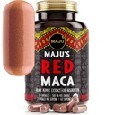 Maju Superfoods Organic Red Maca Root Capses 120ct - Οι γυναίκες εστιασμένη Curve Βελτιώσεις Διατροφική Booster χάπια, Κερδίστε για Thighs, σκόνη σε χάπι συμπλήρωμα