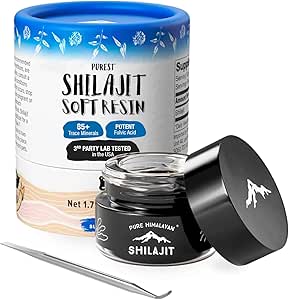 Shilajit Tarafından Pure Himalyan Shilajit ®, Grade A Himalaya Softwear, Energy & Immune Support, Natural Source of Fulvic Acid & 85+ Trace Minerals Supplement for Men & Women (ml/1.5 f oz)
