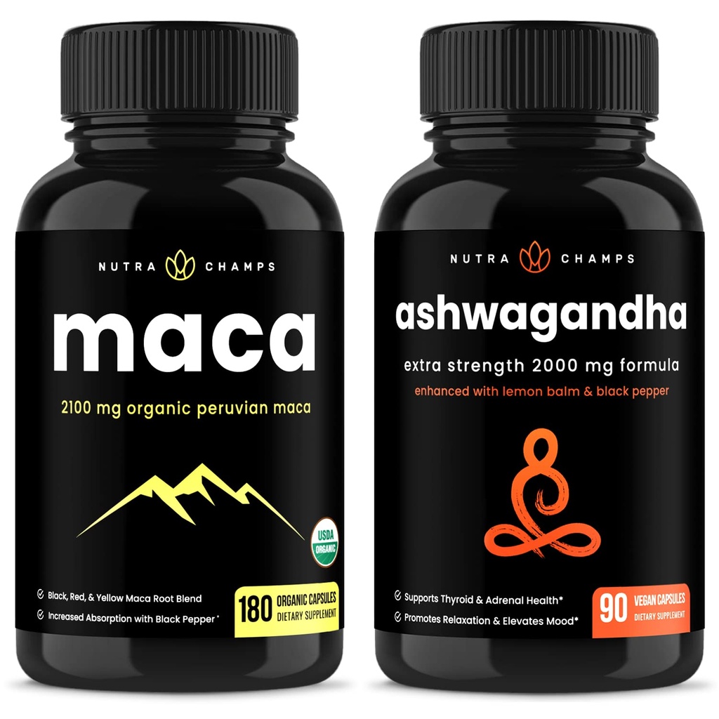 NutraChamps Maca και Ashwagandha Bundle