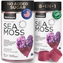 Multimineral Sea Moss Gummies 3000 Mg με Probiotic, Bladderwrack, Black Seed Oil, Ashwagandha, Burdock Root (2 Pack) - Ιρλανδικός Seamoss για την Ανοσία, Thyroid και Gut Health - Vegan, Sugar Free