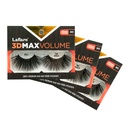 Laflare Silk Faux Mink 3D MAX VOLUME Eyelashes, Big Dramatic Volume, 25mm Super Long, Multi-Layered Lashes - 3 PACKS BUNDLE SPECIAL (3 Pack, M01)