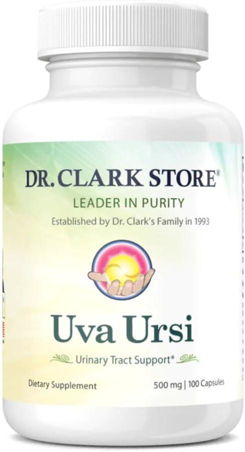 Dr Clark Store Uva Ursi Urinary Tract Support - 500 Mg, 100 Vegan Supplements, Immune Booster
