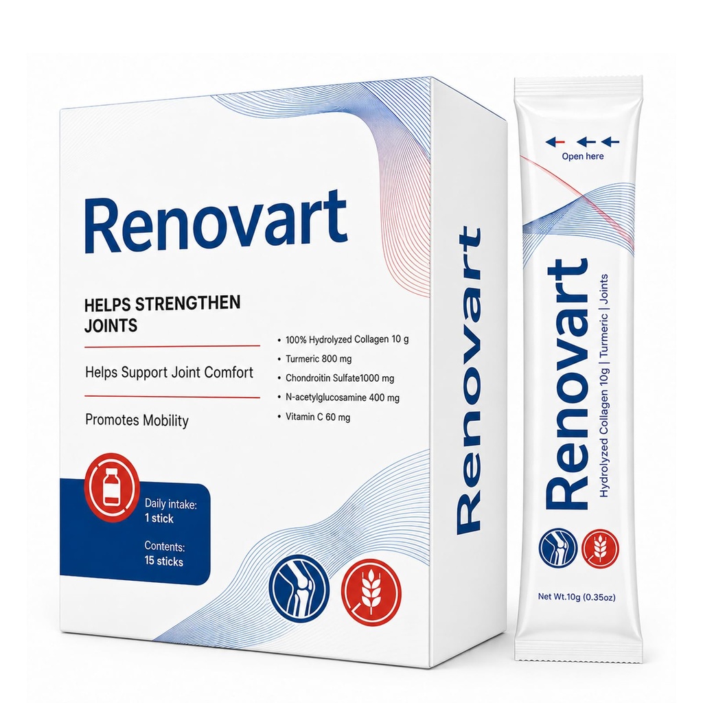 Renovart Platinum Colageno Hidrolizado Powder, Hydrolyzed Collagen Sachets | Daily Collagen Supplement for Hair, Skin, Nails & Joints, 15 Sachets
