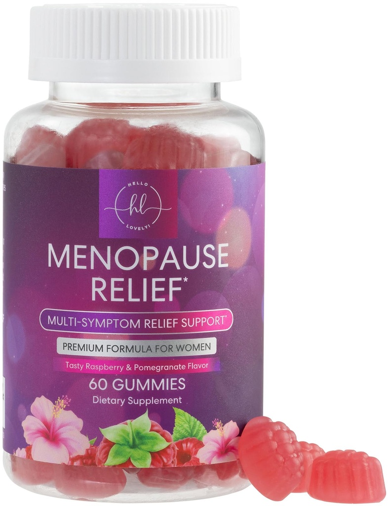 Kadınlar için Menopause Supplements - Tamam Natural Mild Hot Flashes & Night Sweats Support, Multi Fayda Menopause Relief Gummy, Support for Balance & Energy, Gluten-Free & Non-GMO - 60 Gummies