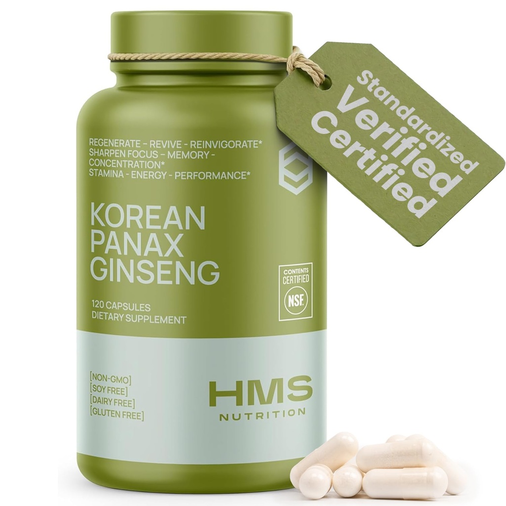 Κορεάτικο κόκκινο Panax Ginseng 2000mg 120 κάψουλες Vegan Super Strength Extract NSF Πιστοποιημένα συμπληρώματα, υψηλής Ginsenosides υποστηρίζει ενέργεια, Stamina, απόδοση και σαφήνεια