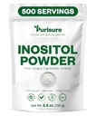 Myo-Inositol Toz, 250g, Fertness, Hormonal Denge ve Ovarian Desteği, Pure Inositol Toz, Myo Inositol Supplement to Support Energy and Brain Wellness, Vegan, Non-GMO, 500 Servisler