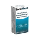 NeilMed Hemorrhoidal Suppositories, Shrinks Swollen Tissue, Relief from Burning, Itching and Discomfort of Hemorrhoids, 30 Count