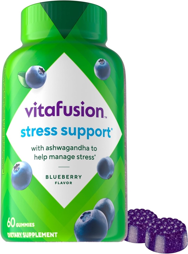 Vitafüzyon Ashwagandha Gummies –Clinically Shown Adaptogen Sensöril Ashwagandha 125mg Per Servis - Strese Yardımcı Olabilir - Sıvı Kapsüller Toza Alternatif, 60 Kont