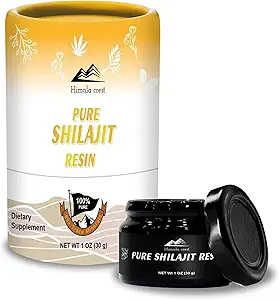 Saf Himalaya Organik Shilajit, Yüksek Potency Shilajit Giyim - Altın Grade, Authentic & Natural -% 70 Fulvic Acid & 85+ Trace Minerals for Energy & Immune Support | 75 Hizmet - 30g