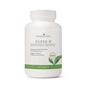 Young Living Super B Tablets, 60-Count Bottle | B Vitamins & Minerals | Supports Healthy Energy Levels | Keto-Friendly | Natural Folate Source | Contains Calcium, Magnesium, and Vitamin B6