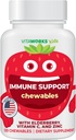 Çocuklar çinko ve C vitamini ile Yaşlılar - Immune Support Supplement Chewable Tabletler - Tasty Natural Karma Berry Flavor - Vegan, Vegetarian, Gluten Free, Non-GMO, for Children, 120 Chewables