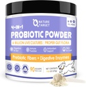 NATURE TARGET Probiotics for Dogs - Probiotics σκύλου, Plus Prebiotic, Digestive Enzymes, Fiber, Gut υποστήριξης, ανοσοποιητική υγεία, 6 δισεκατομμύρια CFU σκύλων Probiotic σκόνη, Relieve Diarrhea, Loose Stool, 90 Scoops