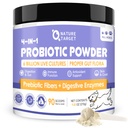 NATURE TARGET Probiotics for Dogs - Probiotics σκύλου, Plus Prebiotic, Digestive Enzymes, Fiber, Gut υποστήριξης, ανοσοποιητική υγεία, 6 δισεκατομμύρια CFU σκύλων Probiotic σκόνη, Relieve Diarrhea, Loose Stool, 90 Scoops