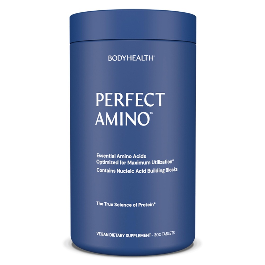 BodyHealth PerfectAmino (300 Tablet) EssentialEnergy Asit Supplement with BCAA and EAA, Muscle Recovery, Boost Energy & Stamina,% 99 Utilization, Vegan Branched protein Pre/Post Workout