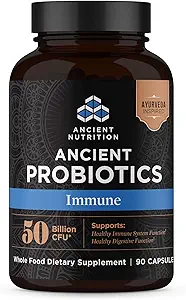 Immune Support için Antik Beslenme Probiyotikleri, Sağlıklı Immune Sistemini Teşvik Ediyor, Diarrhea, Constipation, Gas and Bloating, Antik Superfoods Meeting, 50 Milyar CsFU* /Serving, 90 Capsules