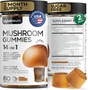 Mushroom Gummies 5000 Mg 120 Pcs (2 Pack) - Mane Lion's και 9 Adaptogenic Mushrooms Blend - Ashwagandha, L-Theanine - Mushroom Gummies for Energy, Immunity, Focus, Brain Boost - No Sugar and GMO
