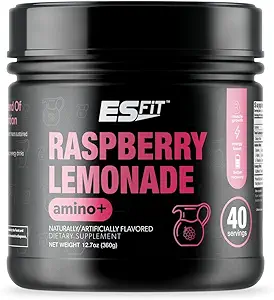 Amino+ Powder - Pre and Post Workout with Caffeine + Green Tea Extract - BCAA, Amino Acids, Zero Sugar, Low Calorie, Superior Taste, 40 Servings (Raspberry Lemonade)