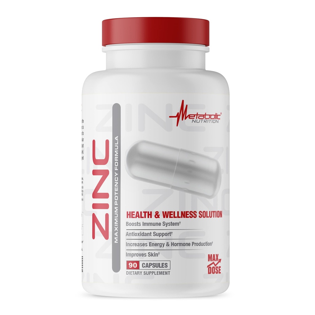Metabolik Beslenme, 75 mg, 90 çinko Capsules, Supports Immune System Function w/Zinc Oksit