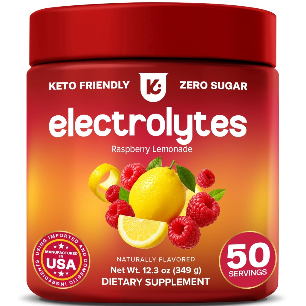 Keppi Ηλεκτρολυτές σκόνη – Βατόμουρο Λεμονάδα Γεύση 50 Σερβίρει – Δεν συμπλήρωμα ενυδάτωσης ζάχαρης με μαγνήσιο, κάλιο, νάτριο – Κέτο, Vegan, Νηστεία-Φιλικά, Μηδέν θερμίδων Ηλεκτρολυτικό Ποτό