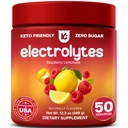 Keppi Ηλεκτρολυτές σκόνη – Βατόμουρο Λεμονάδα Γεύση 50 Σερβίρει – Δεν συμπλήρωμα ενυδάτωσης ζάχαρης με μαγνήσιο, κάλιο, νάτριο – Κέτο, Vegan, Νηστεία-Φιλικά, Μηδέν θερμίδων Ηλεκτρολυτικό Ποτό