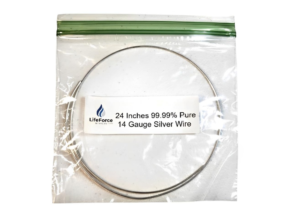 Pure Silver Jeneratör Wires – 9999 Silver elektrotlar – Pre-Cut 24Inch 14 Gauge Wires – Fits LifeForce Jeneratörs
