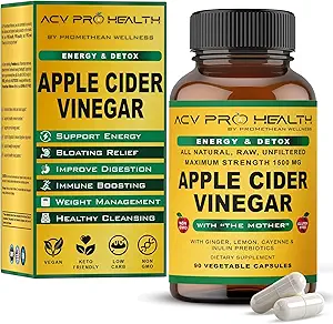ACV Pro Apple Cider Vinegar Capsules, Mother ACV Pills Detox Cleanse Acid Reflux Relief Support Supplement Ginger Root Cayenne Pepper Toz Toz Toz Toz Toz Toz Toz Toz Toz Toz