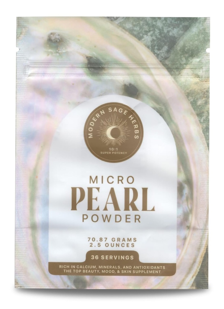 2.5oz Pure Pearl Toz 10:1 Süper Yoğun Ekstraksiyon. 36 Hizmetler. Collagen, Anti-Aging ve Antioksi üretimi için ek. Cilt, Gözler, Çiçekler, Modern Sage Herbs tarafından şampuan.