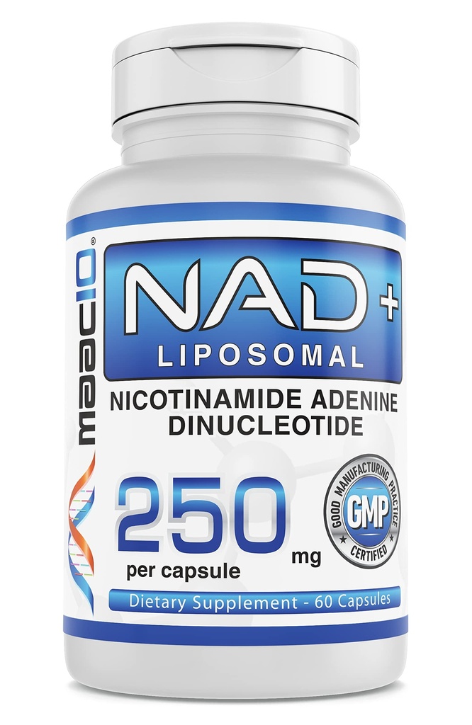 MAAC10 Liposomal NAD Συμπλήρωμα 500mg Σερβιρίσματος (2x250mg Κάψουλες) Πραγματική Νικοτιναμίδη Δινουκλεοτίδιο Αδενίνης