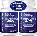 Nature's Perfect Night | Melatonin 20mg | 180 Hızlı Dissolve Tabletler, 2Pack | Natural Karma Berry Flavor | Yüksek Potency | Sugar Free | Vegan | Gluten Free | 2 Count