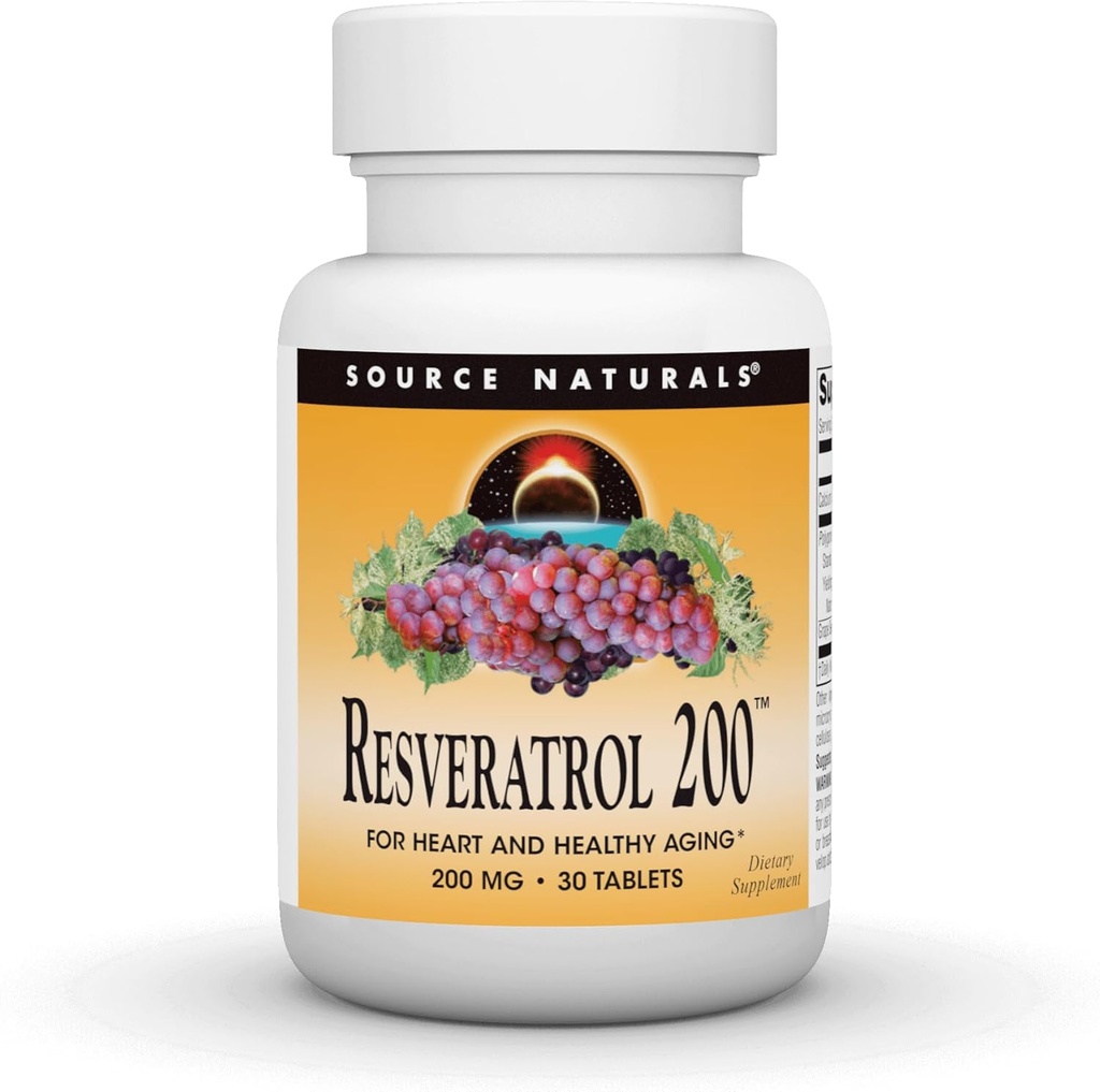 Doğals Resveratrol, Kalp ve Sağlıklı Ağlama * 200 mg - 30 Tablet