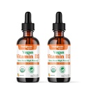 LIQUIDHEALTH D3 4000 IU, USDA Organik Vitamin D Sıvı Ölçeği Yetişkinler ve Çocuklar için, Vegan Vitamin D, Immune System Support, Bone Health, Mood Support, Health Skin - USA (2 Pack)