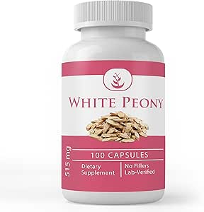 PURE ORIGINAL INGREDIENTS White Peony, (100 Capsules) Her zaman Pure, Nomixs Or Fillers, Lab TY