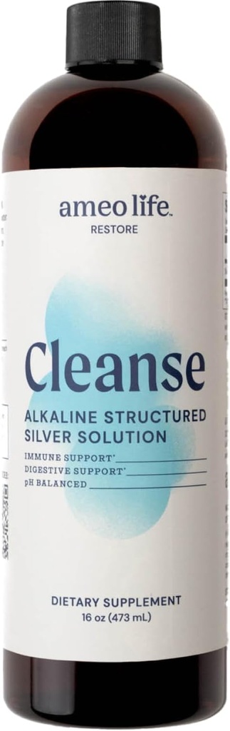 Ameo Life Colloidal Silver Liquid 30 PPM - Daily Immune Support & Gut Health, PH Balanced Colloidal Silver 30ppm Çözüm, 16 oz