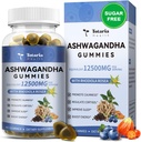 Totaria Sugar Free Ashwagandha, Gummies 2500 mg w/Vitamin D3, Magnezyum Glycinate, Rhodiola, Ultra Strength Ashwa Root Supplements for Women & Wen, for Relaxation, Energy, Blueberry Flavor