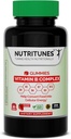 B Kompleksi Gummies – Yüksek Potency B Kompleks Vitaminleri Metil B12, Folate, Biotin & Vitamin C – Non-GMO, Vegan, Gluten-Free – 90 Gummies – Amerika'da Gerçekleştirilmiş - 90 Gummies – Made in USA
