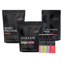 Sports Research Multi Flavor Hydrate Electrolytes Packets, Ολλανδική σοκολάτα Γεύση Whey Protein Isolate Powder και μη αρωματισμένη L-Glutamine