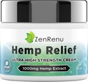 Hemp Krem- Menthol Rub with Hemp Oil, Arnica, Lavender, Aloe Vera, Kava Kava Kava, & Camphor - Natural Hemp Muscle Rub Cream for Skin, Muscles & Commons, 2 ozz