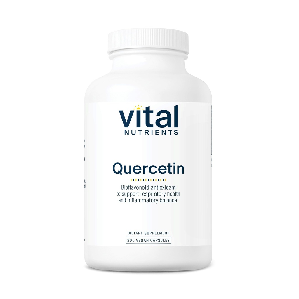 Vital Nutrients Quercetin | Vegan Quercetin Supplement with Bioflavonoids for Sinus, Respiratory, Heart, & Immune Function Support | Gluten, Dairy, Soy Free | 500 mg | 200 Capsules