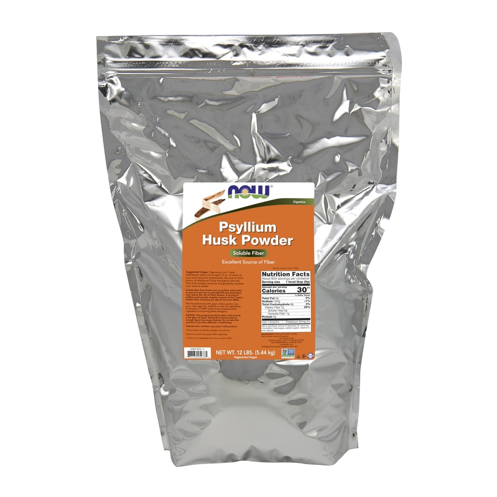 Şimdi Gıdalar Tamamlar, Psyllium Husk Toz, Non-GMO Projesi Doğrulanmış, ► Fiber, 12Pound