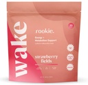 Rookie Wellness Wake - Doğal Enerji Yeşil Çay Ekstraksiyonundan 125 mg ile Toz, B-Complex Vitaminler, Ashwagandha Extract, & Guarana Ekstraksiyon (30 Hizmetler, Strawberry Fields)